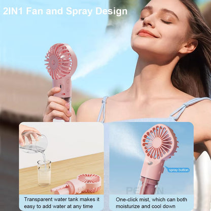 Portable Humidifier Fan Mini Handheld 