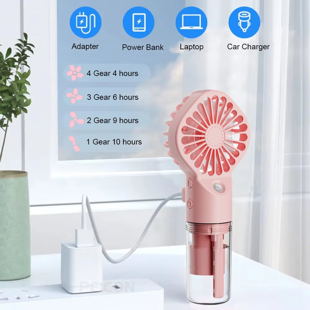 Portable Humidifier Fan Mini Handheld 