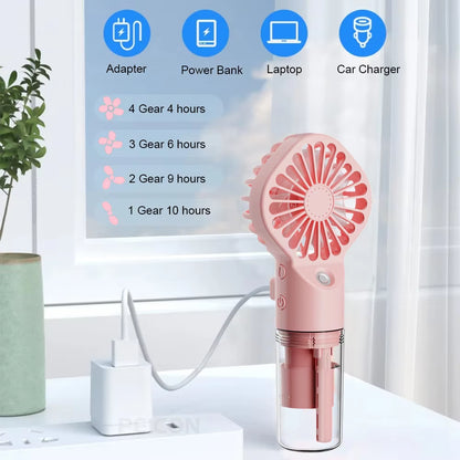 Portable Humidifier Fan Mini Handheld 