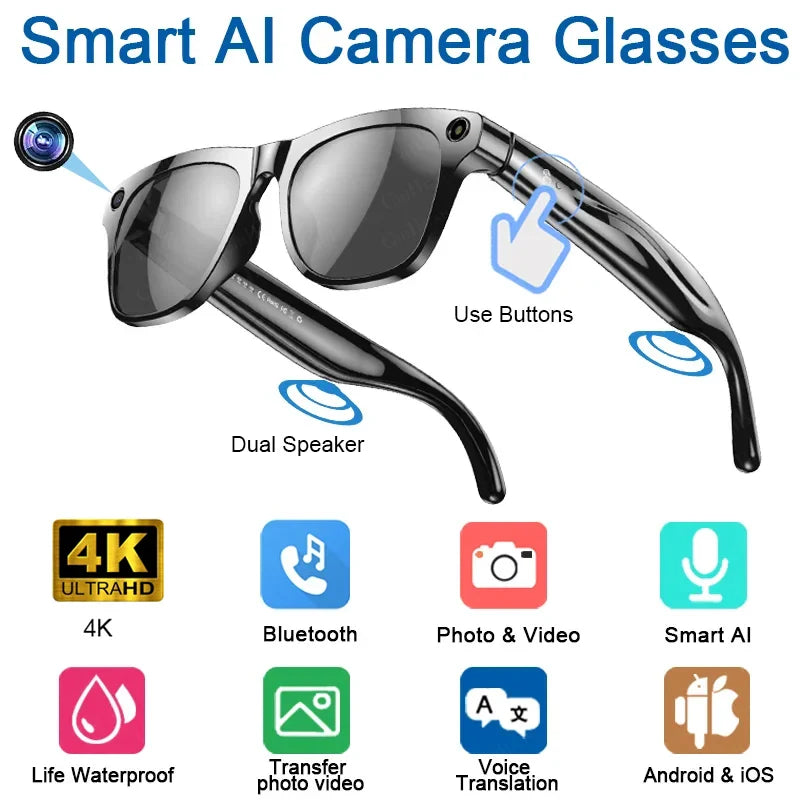 XIAOMI 4K HD AI Smart Glasses 