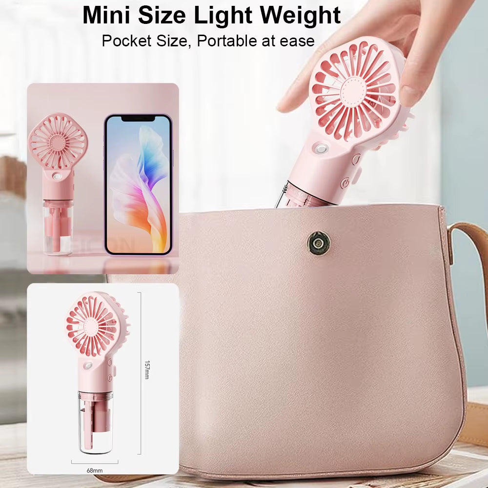 Portable Humidifier Fan Mini Handheld 